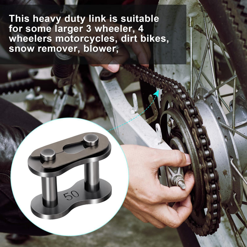 [Australia - AusPower] - #50 Roller Chain Connecting Links(10 Pack), Master Connector Link for Motorcycles,Mini Bicycles,Snow Removal Machines,Agricultural Machinery 