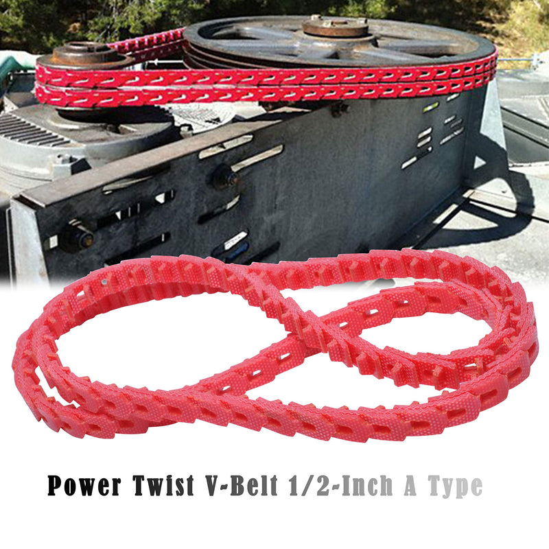 [Australia - AusPower] - 10FT Power Twist V Belt,1/2-Inch x 10 Feet A Type, Adjustable Link Belt 