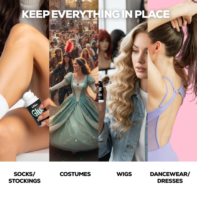 [Australia - AusPower] - So Danca Glue-teus Maximus Roll-On Body Adhesive – Hypoallergenic, Sweat-Resistant Body Glue for Dancers, Costumes, Cosplay, Stagewear, Leotards & Pageants 1 