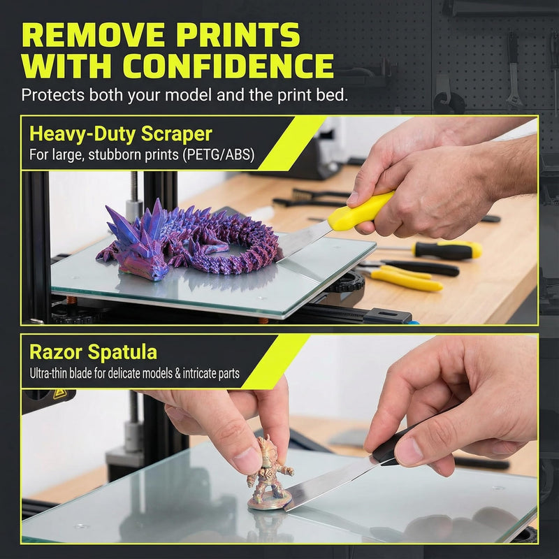 [Australia - AusPower] - 34 in 1 3D Printer Tools Kit Essential Accessories for All FDM & SLA 3D Printers Nozzle Cleaning & Filament Removal Scrapers 5 Types of Files, Brushes, Wire Cutter, Engraving Knife P01 
