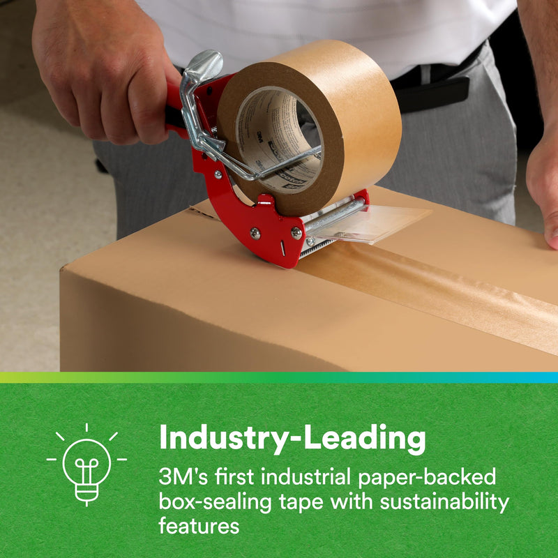 3M Scotch Performance Paper Box Sealing Tape 570, 1.9" x 55 yd (48 mm x 50 m), 1 Roll, Brown, Recycle-Compatible, Great for Packaging, Shipping, and Moving 1.8" x 55 yd Single Roll