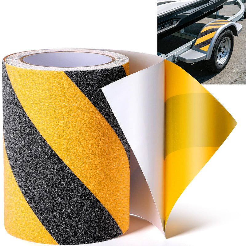 Heavy Duty Anti Slip Tape, 6in x 16FT Industrial Non Skid Traction Tape with High Friction Surface, Waterproof Safety Grip Tape for Indoor/Outdoor Stairs, Steps, Ramps, Flooring Use