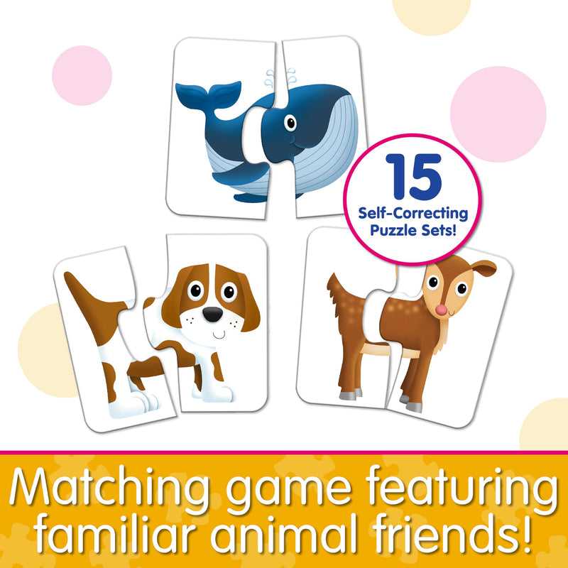 [Australia - AusPower] - The Learning Journey: My First Match It - Head and Tails - 15 Piece Self-Correcting Animal Matching Puzzles - Learning Toys for Toddlers 1-3 - Award Winning Toys Heads & Tails 