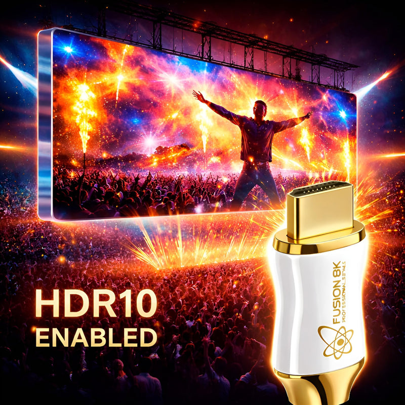 Fusion8K White HDMI 2.1 Cable 3ft - Certified 48Gbps 8K@60Hz 4K@120Hz 10K | HDR Dolby Vision eARC | Braided Cord for PS5 Xbox Series X Apple TV 4K 3 Feet