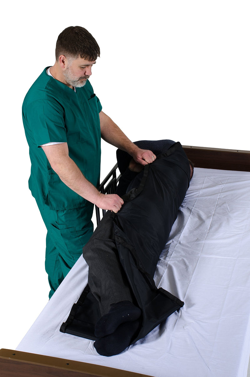 [Australia - AusPower] - Patient Aid 57" x 28" Tubular Reusable Slide Sheet with Handles - for Patient Transfers, Turning, and Repositioning in Bed - Sliding Draw Sheets to Assist Moving Elderly & Disabled 57x28 Inch (Pack of 1) 