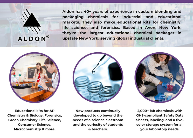 ALDON Innovating Science Laboratory-Grade Denatured Ethyl Alcohol, 95%, 1L (33.8 Ounces) - Not for Use on Body or Skin Denatured with Isopropyl Alcohol