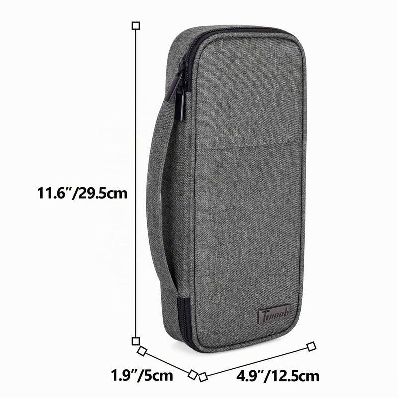 Trunab Stethoscope Case Compatible with 3M Littmann/MDF/ADC, Grey | Stethoscope case pencil case with inner pocket empty and suitable for other accessories gray