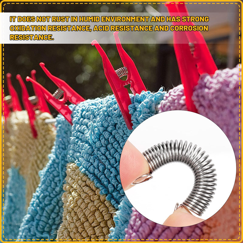 [Australia - AusPower] - 150Pcs 15 Sizes Stainless Steel Extension Springs Kit, Extension Spring with Hook Ends, Small Spring Compression Springs Mechanical Springs Tensile Spring for Home Repairs 150 