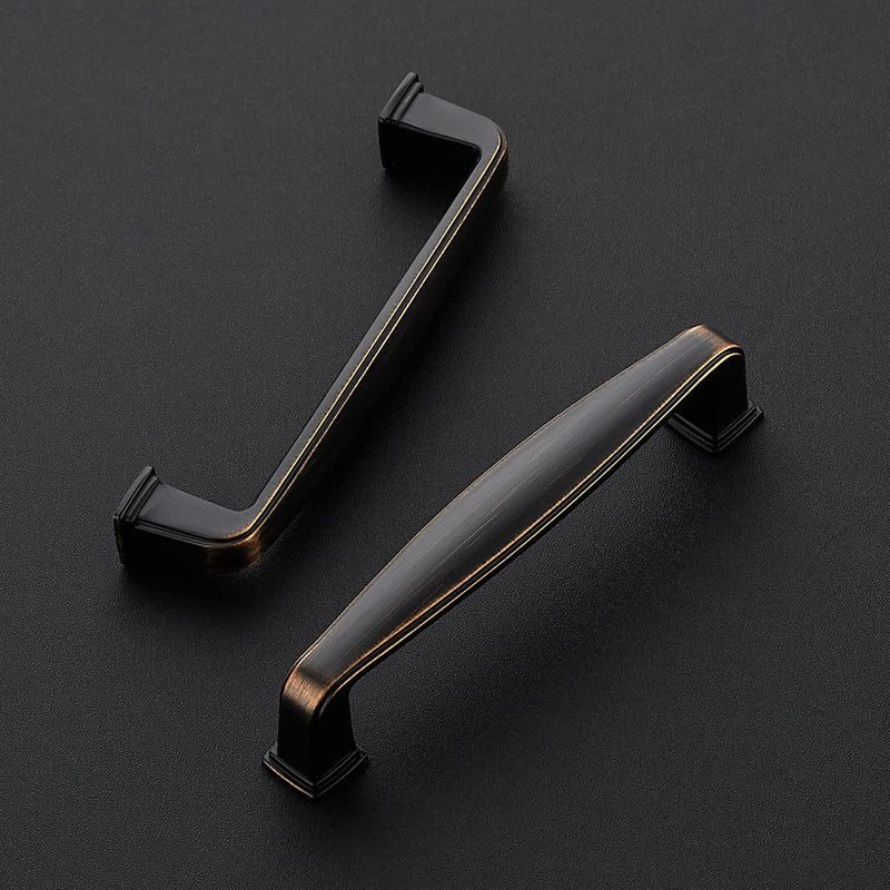 Ravinte 5 Pack Bronze Oil Rubbed Bronze Cabinet Pulls - Solid 3-3/4 Inch Cabinet Handles - Drawer Handles for Cupboards and Cabinets