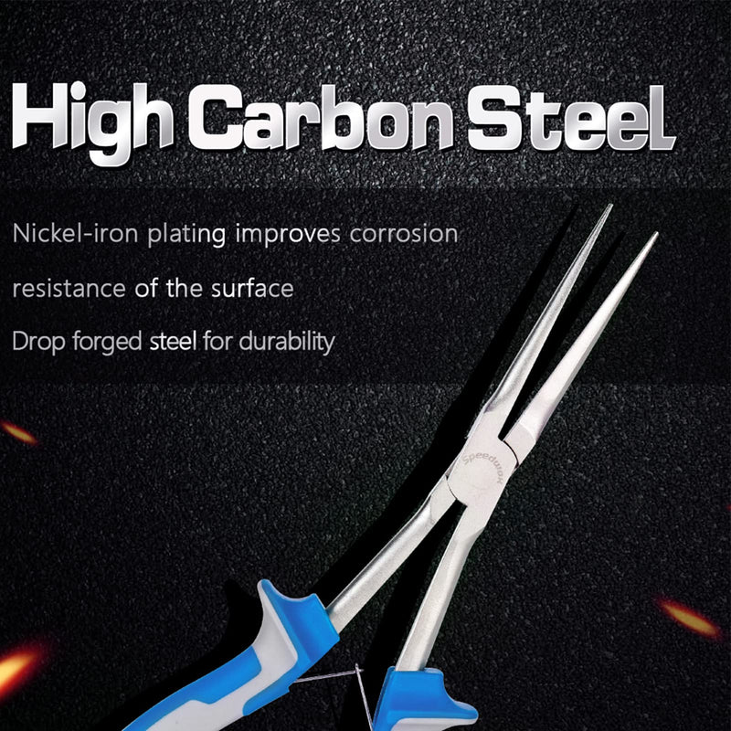 [Australia - AusPower] - SPEEDWOX Long Reach Needle Nose Pliers 7 Inches Slim Extra Long Nose Pliers Mini Precision Wire Looping Fine Pliers for Jewelry Making, Bending Wire and Small Object Gripping, Smooth Jaws 