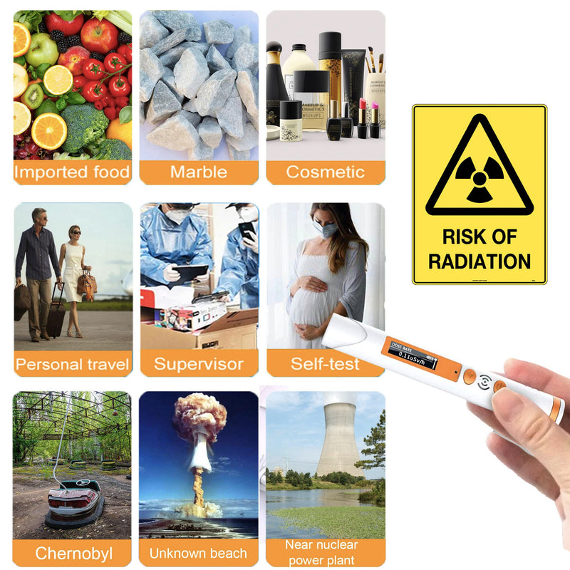 [Australia - AusPower] - Geiger Counter, Personal Radiation Detector Nuclear Dosimeter Emf Radiation Meter Nukalert Micro Beta Gamma X Ray Radiation Monitor GM Tube Device Meter for Home Thyrosafe Uranium Survival Gear 