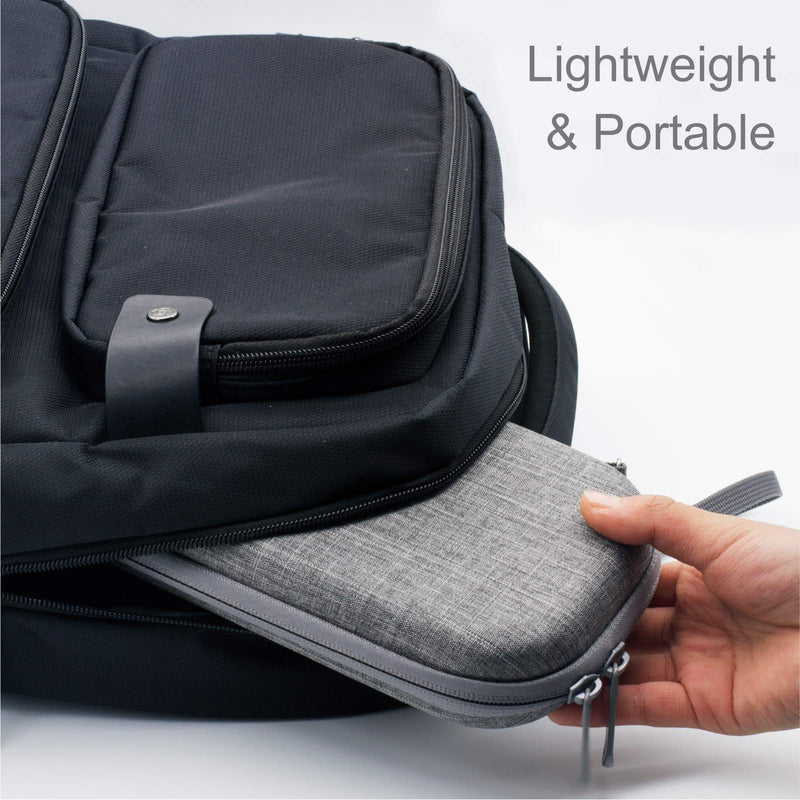 [Australia - AusPower] - Hard Stethoscope Case, Lightweight Thin Stethoscope Holder Storage Pouch for Littmann Classic III, Lightweight II S.E, Cardiology IV, MDF Acoustica Deluxe Stethoscopes Volcanic Grey 