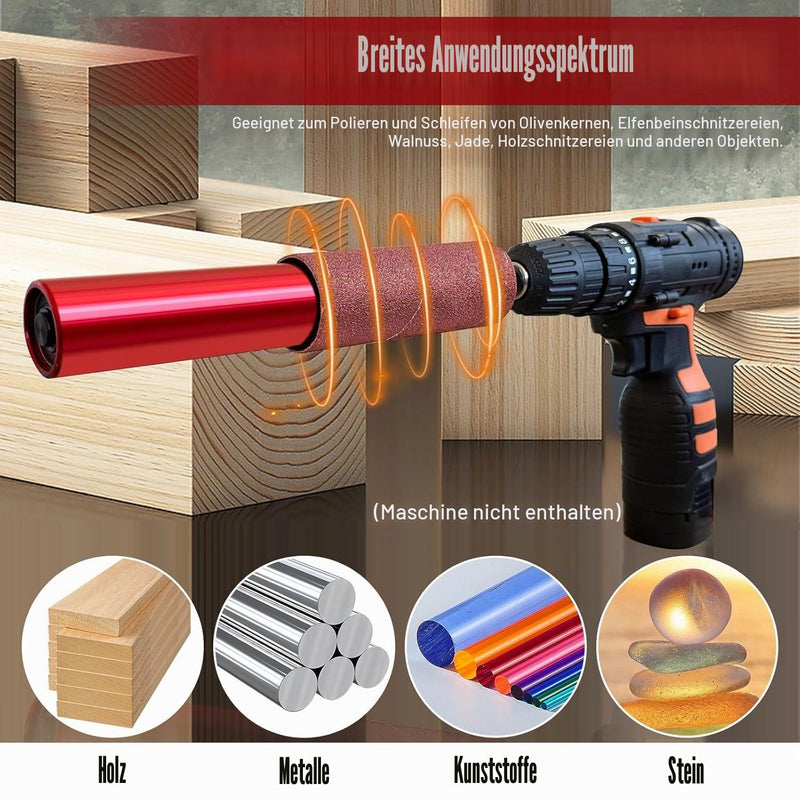 Spindle Sander Adapter, Handheld Rubber Sanding Drum Set for Drills, Spindle Sander Adapter Sanding Rollers, Drill Bit, Grinding Arbor, Spindle Sander Adaptor with 10 Sandpaper Sleeves