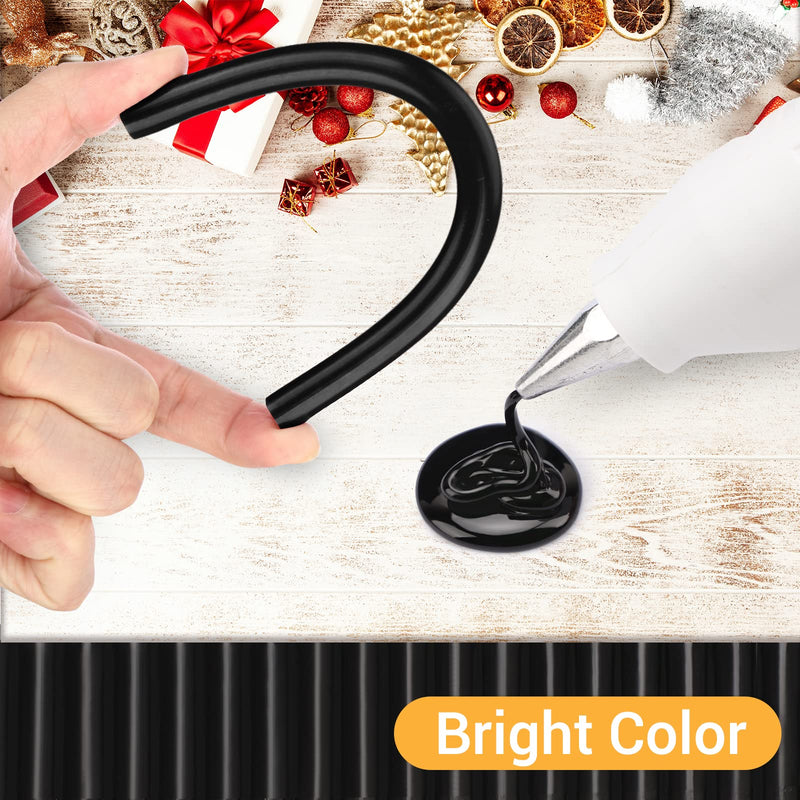 [Australia - AusPower] - Manarty Black Craft Glue Gun Sticks, 0.43" Dia x 8" Long Full Size Hot Melt Glue Sticks for Fabric Adhesive Glue Sticks for DIY, Decoration, Car Dent Repair, Gluing Project, Wax Seal Stamp, 24 PCS 24pcs 0.43x8" 