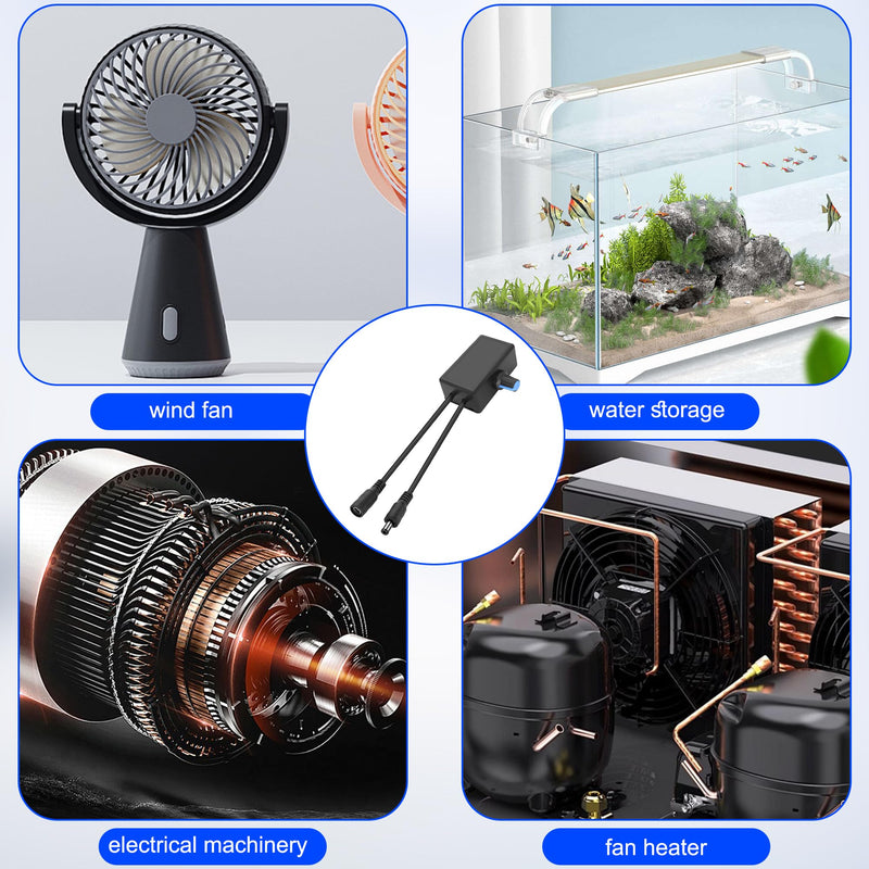 [Australia - AusPower] - MEIRIYFA Fan Speed Controller with 5.5 x 2.1 mm Plug, DC 5.5 mm x 2.1 mm Fan Speed Knob Controller Fan Speed Controller for 5-24 V Fans, Motors, Water Pumps 