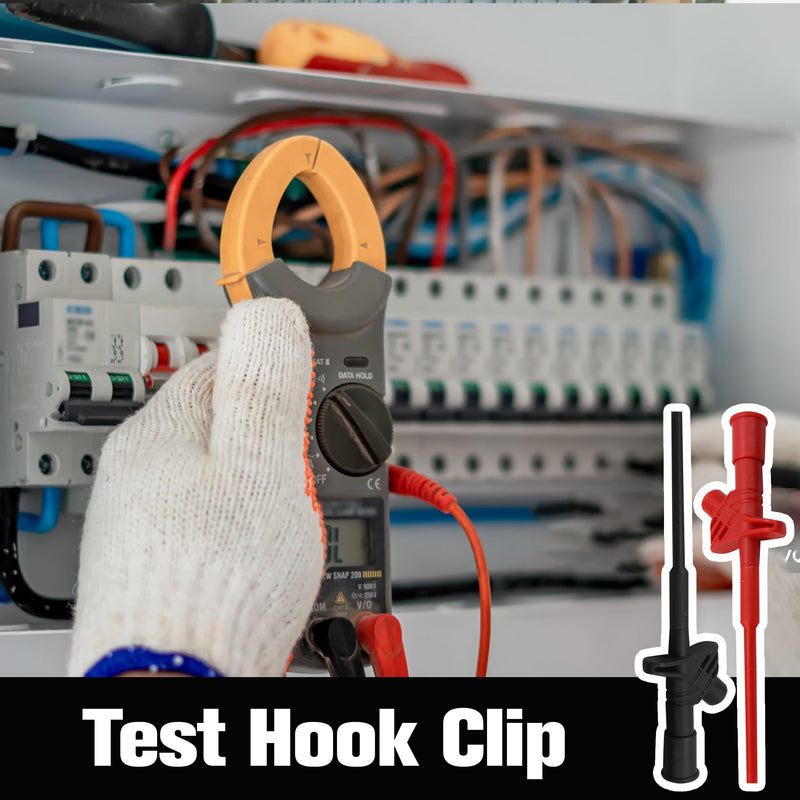 [Australia - AusPower] - 2Pcs P5004 Test Hook Clip, Professional High Voltage Flexible IC Test Grabbers Probe Jumper Insulated Quick for Electronic Testing Electronic Experiment Used in Instrument and Meter 