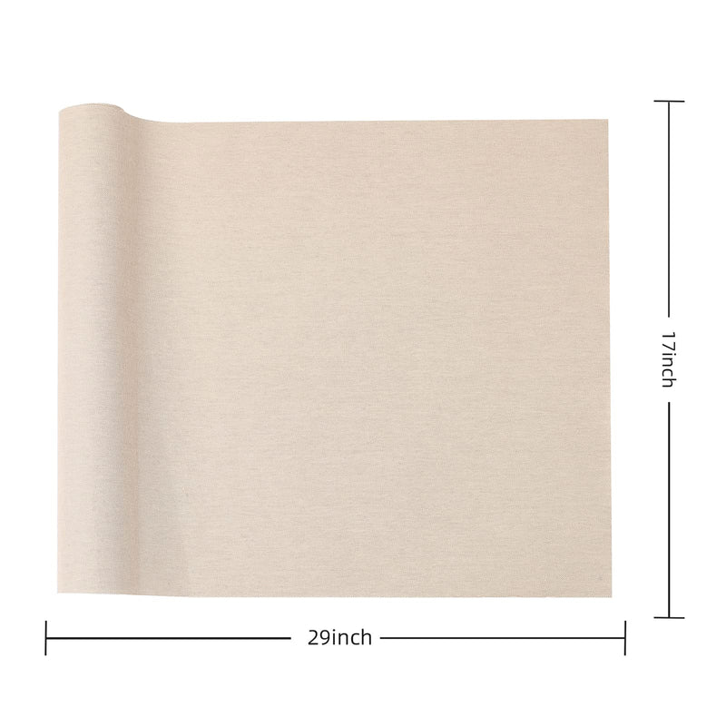 [Australia - AusPower] - Book Cloth, Natural Linen Surface and Paper Backed, Easy to Use, Strong, 17x29”, for Book Binding, Oatmeal 