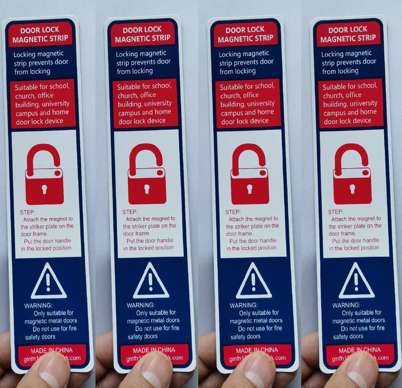 12 Pack Magnetic Tape Magnetic Lockdown Strips Iron Door Magnet Security Devices School Office Effective Emergency Lockdowns (Indigo) Indigo