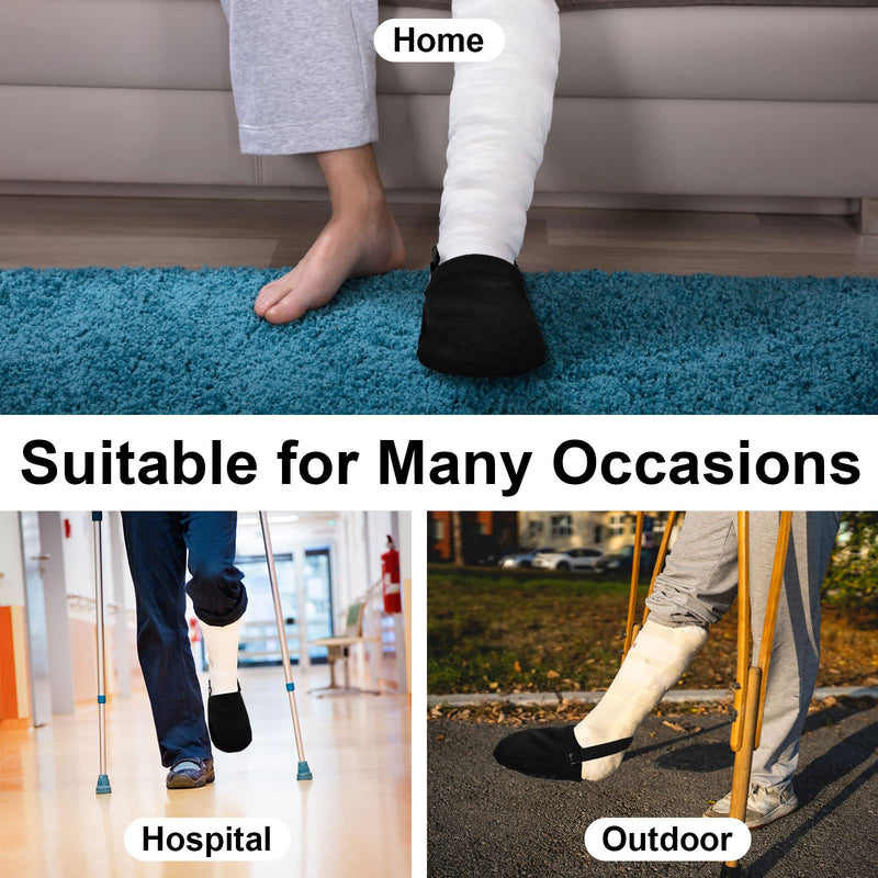 [Australia - AusPower] - 2 PCS Protective Cast Socks Toe Covers for Foot, Soft Warm Cast Socks Over Cast for Men Women Adults, Adjustable Non-slip Cast Toe Covers Fit for Most Casted Foot 