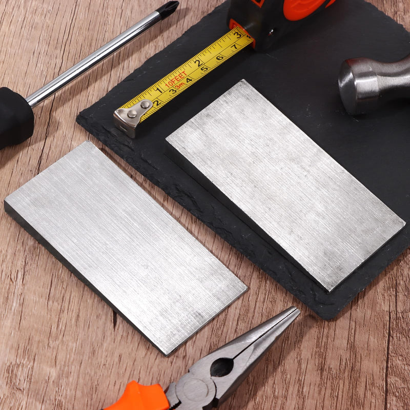 [Australia - AusPower] - 2 PCS Flange Wedge 4 x 2 Inch Beveled Washers Right Angle Wedges Steel Silvery Spreading Triangle Wedges Metal Shims Tool Sets Underpinning Wedges Tapered Wedges for Lathe Welding Machine Equipment 