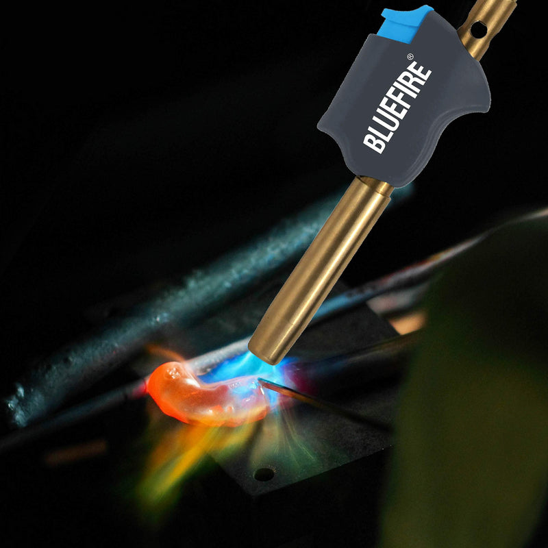 BLUEFIRE HZ-8388B Self Igniting 3' Hose Gas Welding Torch, Swirl Flame, Fuel by MAPP/MAP Pro/Propane (Torch) Hosed Torch Only