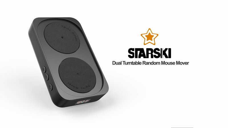 Mechanical Mouse Jiggler with Interval Timer, Black | Silent mechanical mouse mover with interval timer, no need to precisely align optical sensor.