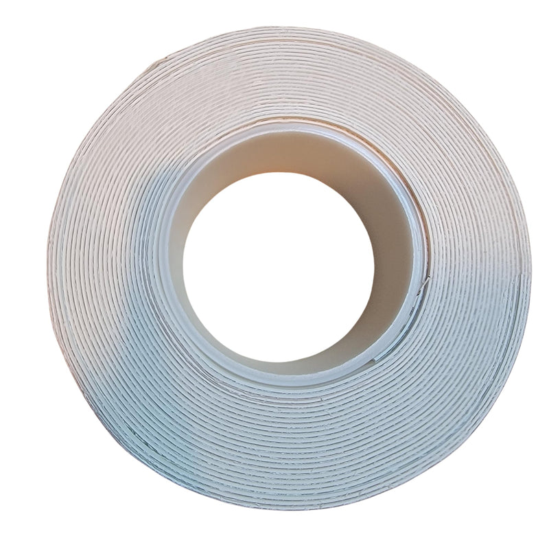 Rubber Impact Stripping Tape | 1.25mm Thick (50-Mil) | 2" x 10 Yards | High-Temp Silicone Adhesive (90°C-120°C) | Heavy-Duty Masking & Blasting, White