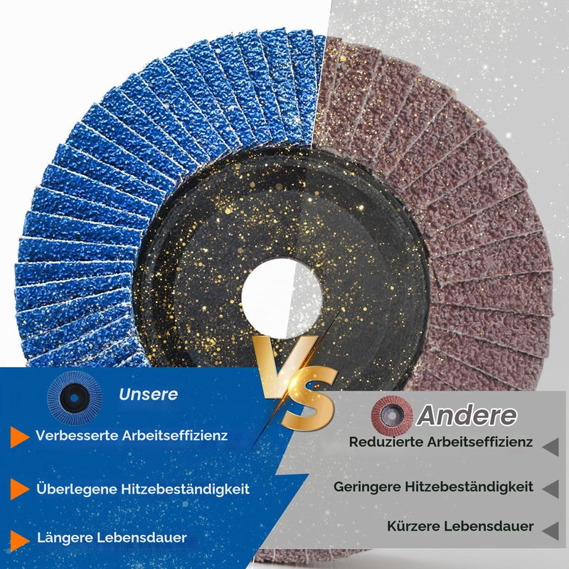 Set of 23 75 mm Cutting Discs & Flap Discs Set, Bore Diameter 10 mm, Angle Grinder Accessories for Mini Angle Grinders, Cutting, Polishing, Grinding of Metal, Wood, Plastic