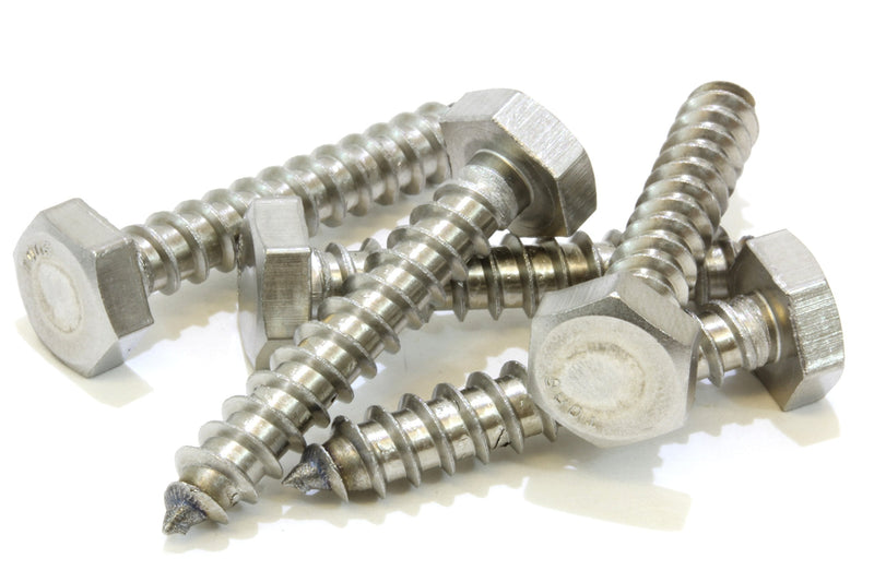 [Australia - AusPower] - Bolt Dropper 1/4" x 1-1/2" Stainless Hex Head Lag Bolt Screws, (25 Pack), 304 (18-8) Stainless Steel Coach Bolts/Large Screws for Wood with Plain Finish by Bolt Dropper 1/4" x 1-1/2" 