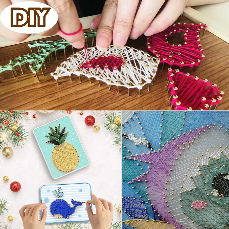 [Australia - AusPower] - newlng 500PCS Small Nail Round Head Tiny Nails String Art Nails Hand-Made Hardware Accessories Fasteners Mini Nails 1.5mm X 20mm/0.06"X0.8"(DXL) Golden Golden1.5*20mm 
