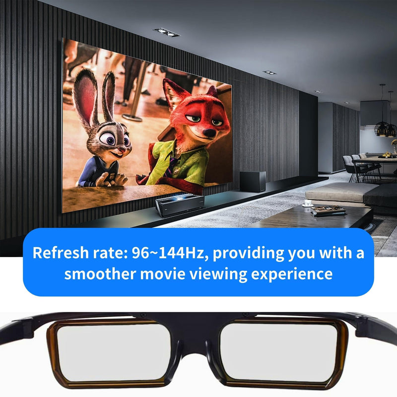 [Australia - AusPower] - Sintron ST08-BT 2X 3D Active Shutter Glasses Rechargeable for RF 3D TV, 3D Glasses for Sony, Panasonic, Epson 3D Projector, Samsung 3D TV, Compatible with TDG-BT500A TY-ER3D5MA TY-ER3D4MA TDG-BT400A 