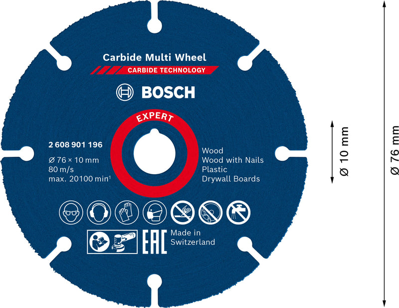 [Australia - AusPower] - Bosch Professional 9-teiliges 76mm-Disc Set in mini L-Boxx (für GWS-12V, Ø 76 mm, Zubehör Winkelschleifer) Set | Ø 76 mm Medium 10 