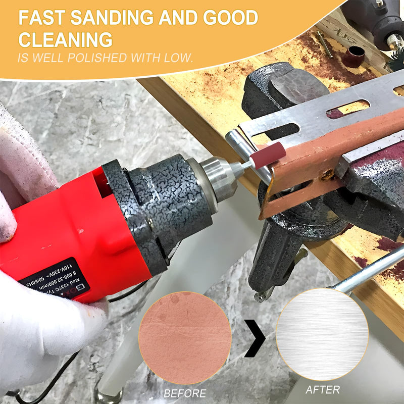LPZMPZ 242 Pcs Sanding Sleeves Nail Cutter with 80/120/180 Grit | Sanding Cylinder Compatible with Dremel Rotary Tool Sanding Attachments, for 240 Sanding Sleeves + 2 Sanding Drums
