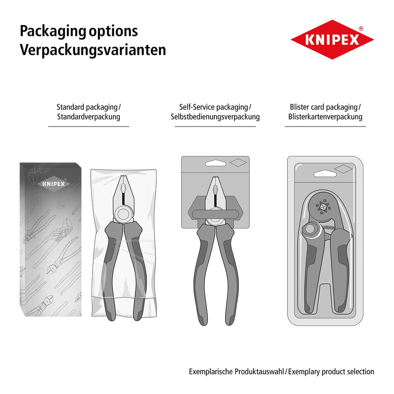 Knipex Cobra High-Tech Water Pump Pliers grey atramentized, with non-slip plastic coating 125 mm (self-service card/blister) 87 01 125 SB