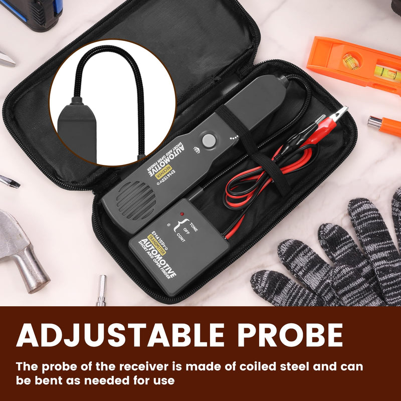 [Australia - AusPower] - Automotive Electrical Short Open Finder Circuit Tester Tracer for Em415pro,Wire Breaker Finder Detector Probe, Car Circuit Scanner Diagnostic Tool,Cable Fault Locator,DC 6-42V Adjustable for Car Truck 