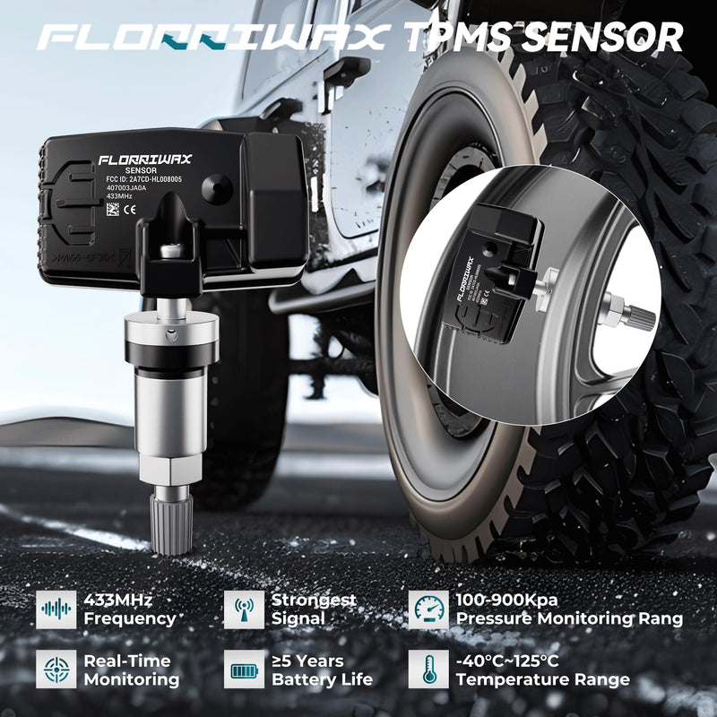 TPMS Sensor 433MHz Tire Pressure Monitoring Sensor Compatible with Nissan Altima Maxima Murano Pathfinder Infiniti. OE Replacement # 407003JA0A,407003JA0B,407009DJ0A (4Pcs)