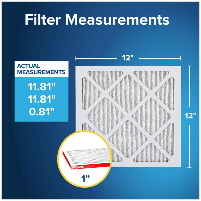 [Australia - AusPower] - Filtrete MPR 1000 Micro Allergen Defense AC Oven Air Filter, 12 x 12 x 1, Pack of 2 12 x 12 x 1, 2-Pack 
