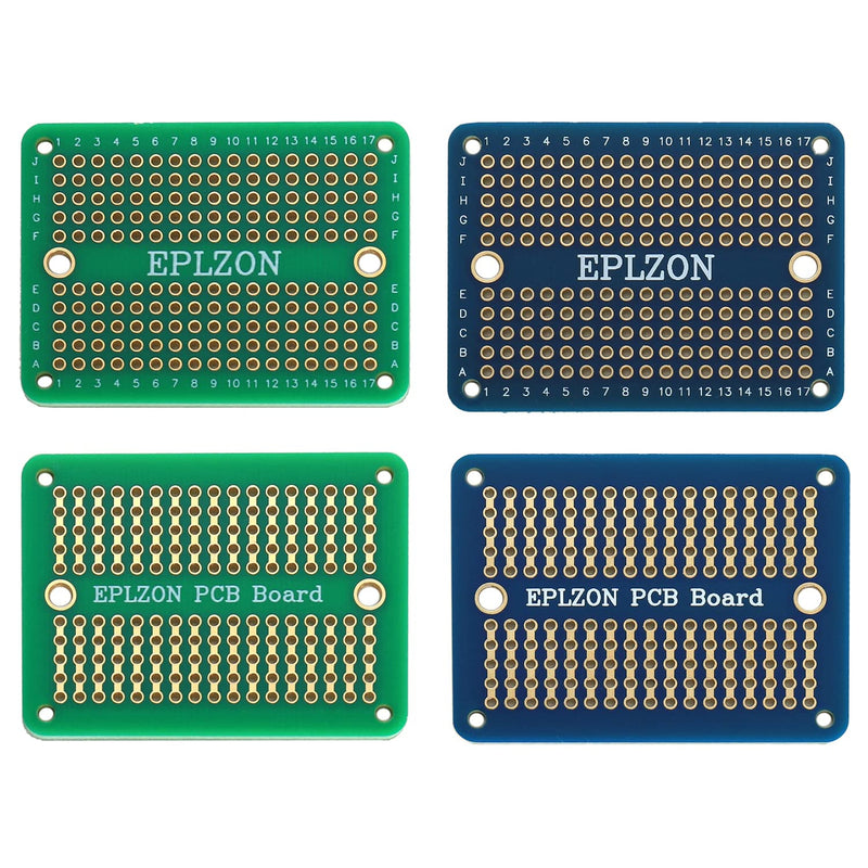 Prototype Board Solderable Breadboard Double-Sided PCB Circuit Board for Welding, DIY Electronic Items, Multicolored (Pack of 6) 6 Piece, Multicolored