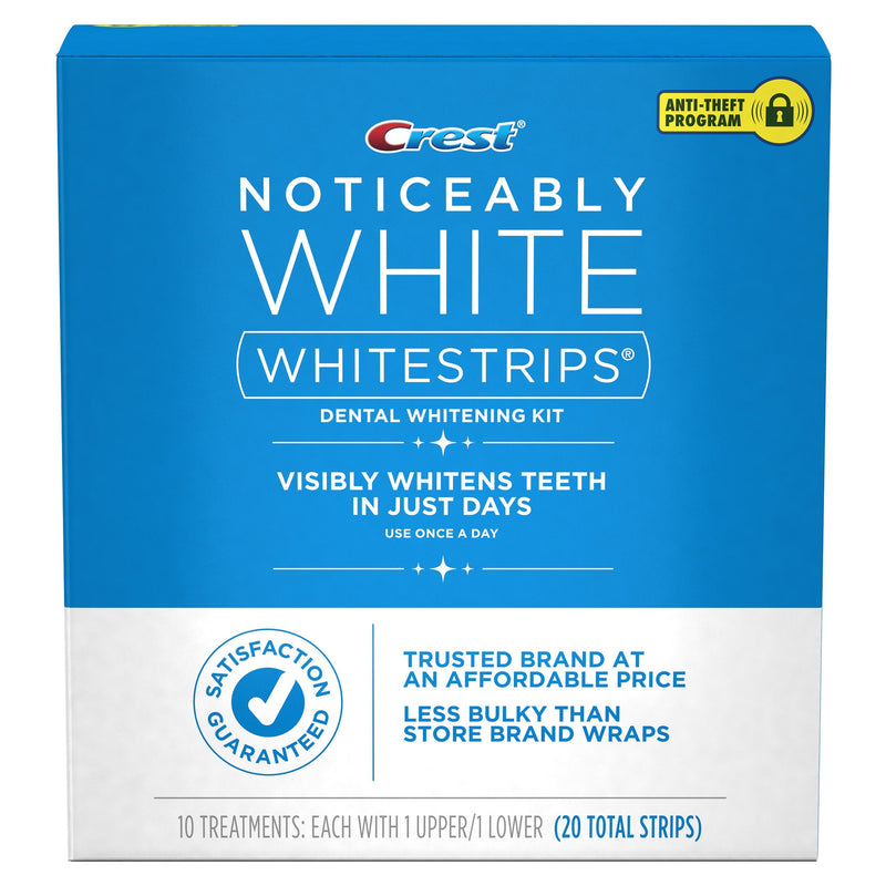 [Australia - AusPower] - Crest 3D Whitestrips, Noticeably White, Teeth Whitening Strip Kit, 20 Strips (10 Count Pack) 