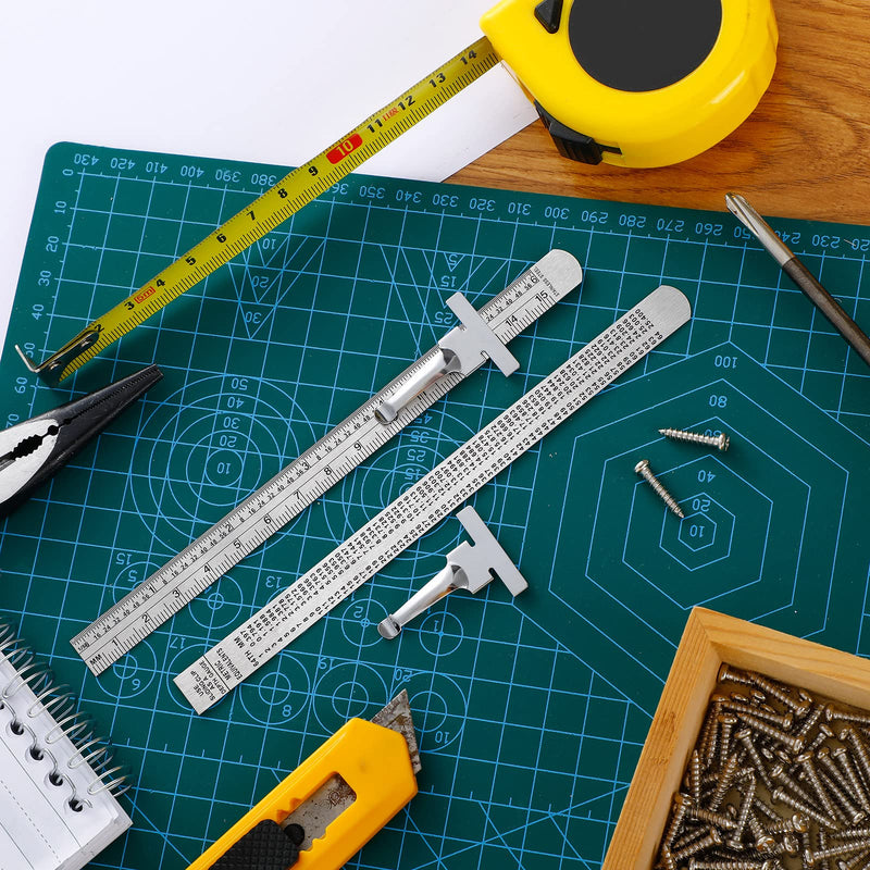 30 Pieces 6 Inch 15 cm Pocket Ruler Flexible Precision Stainless Steel Ruler with Detachable Clips Stainless Steel Pocket Clip Scale Gauge Metric British System 30