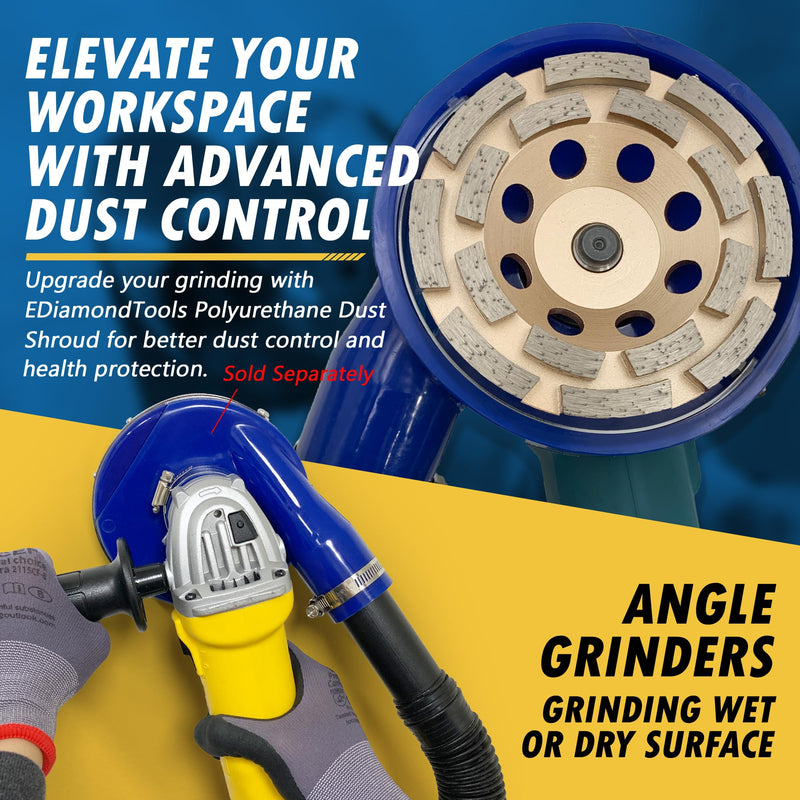 [Australia - AusPower] - 4.5" Diamond Grinding Wheels for Concrete or Masonry, 16 Double Row Segments, 30/40 Grit, Medium Bond, 5/8"-11 Arbor 4.5"- 16 Segs Premium Double Row - 5/8"-11 Arbor 