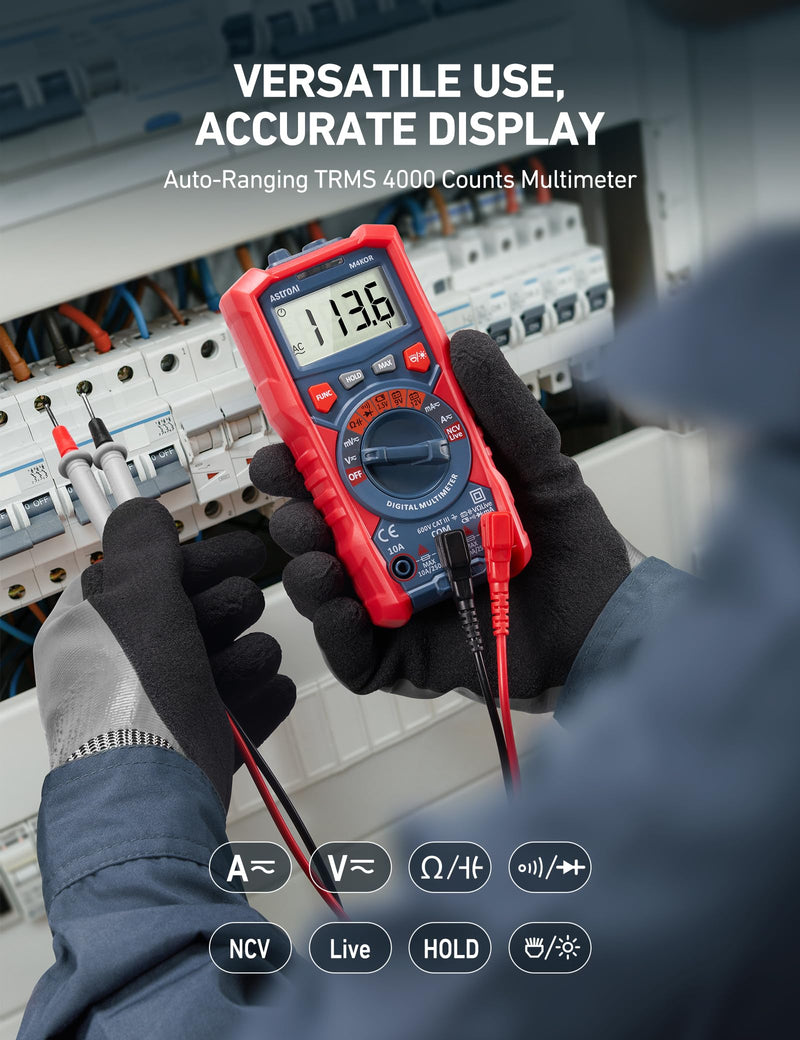 [Australia - AusPower] - Voltage Tester with Screwdriver Non-Contact Dual Range AC 12V/70V-1000V and Multimeter 