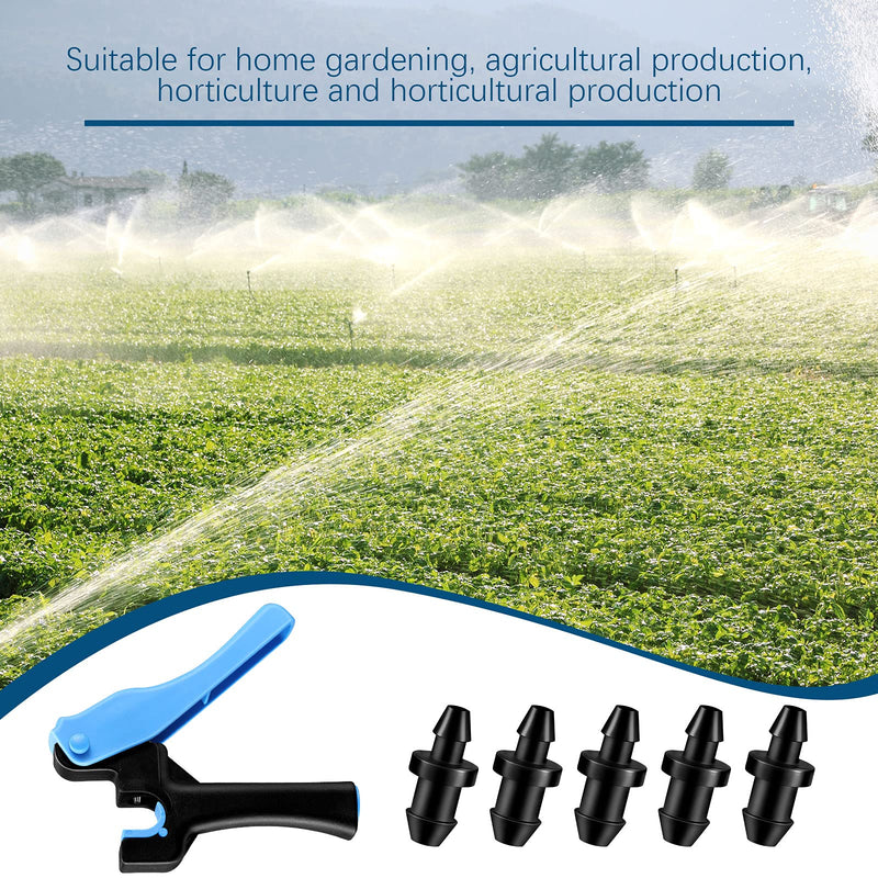 [Australia - AusPower] - Honoson 51 Pcs Drip Irrigation Hole Punch Tool Set, Drip Irrigation Punch Tool 50 Pcs 1/4 Inch Goof Plugs for Outdoor Garden Lawn Pipe System Hose Tubing(Fresh Style) Fresh Style 