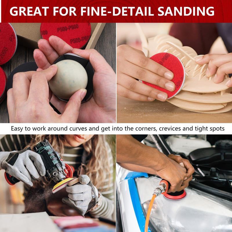 [Australia - AusPower] - Shineboc Sanding Sponges, Pack of 20, Soft, Flexible Wet/Dry Sandpaper, 180-3000 Grit Hand Sanding Blocks, Sanding Pads for Wood, Drywall, Metal, Paint, Car Body Repair 75MMSS MixGrit 