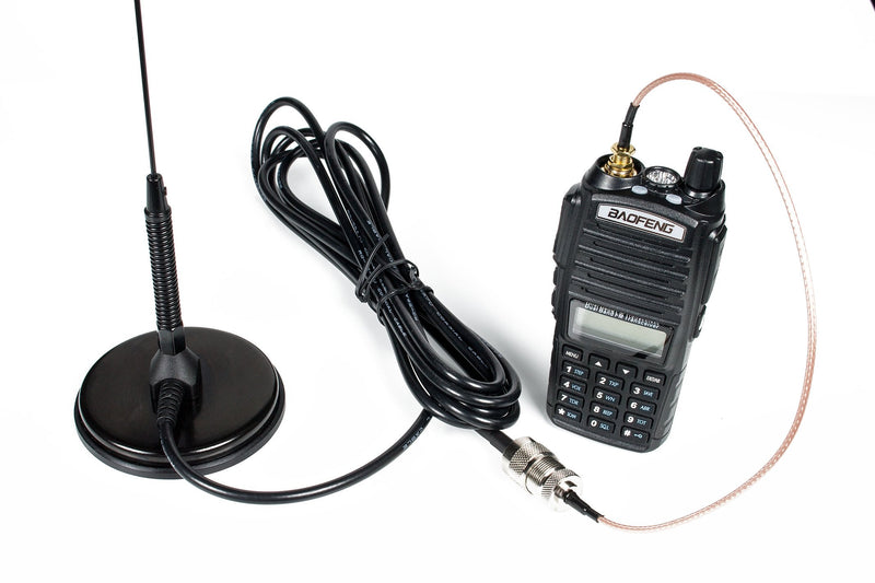 [Australia - AusPower] - Authentic Genuine Nagoya UT-72 Super Loading Coil 20-Inch Magnetic Mount (Heavy Duty) VHF/UHF (144/430Mhz) Antenna PL-259, Includes Additional SMA Adaptor for BTECH and BaoFeng Handheld Radios UT-72 PL-259/SMA VHF/UHF 