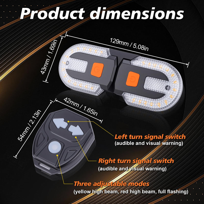 [Australia - AusPower] - Gugxiom Bike Tail Light with Turn Signals, Waterproof Bike Indicators 5 Mode, USB Rechargeable, Remote Control Split Rear Bicycle Lights for Night Riding Safety Warning 2 
