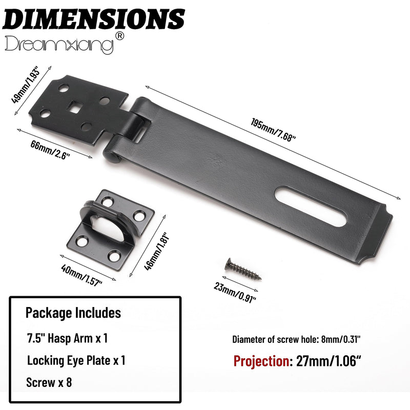 [Australia - AusPower] - 7-1/2"Heavy Duty Door Lock Hasp Latch 1 