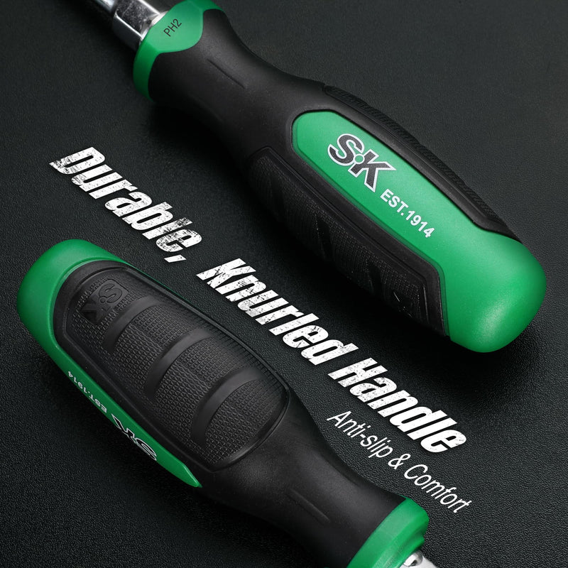 [Australia - AusPower] - SK 5-Piece Phillips Screwdriver Set, Magnetic Screwdriver Set, S2 Steel, SureGrip Handle 