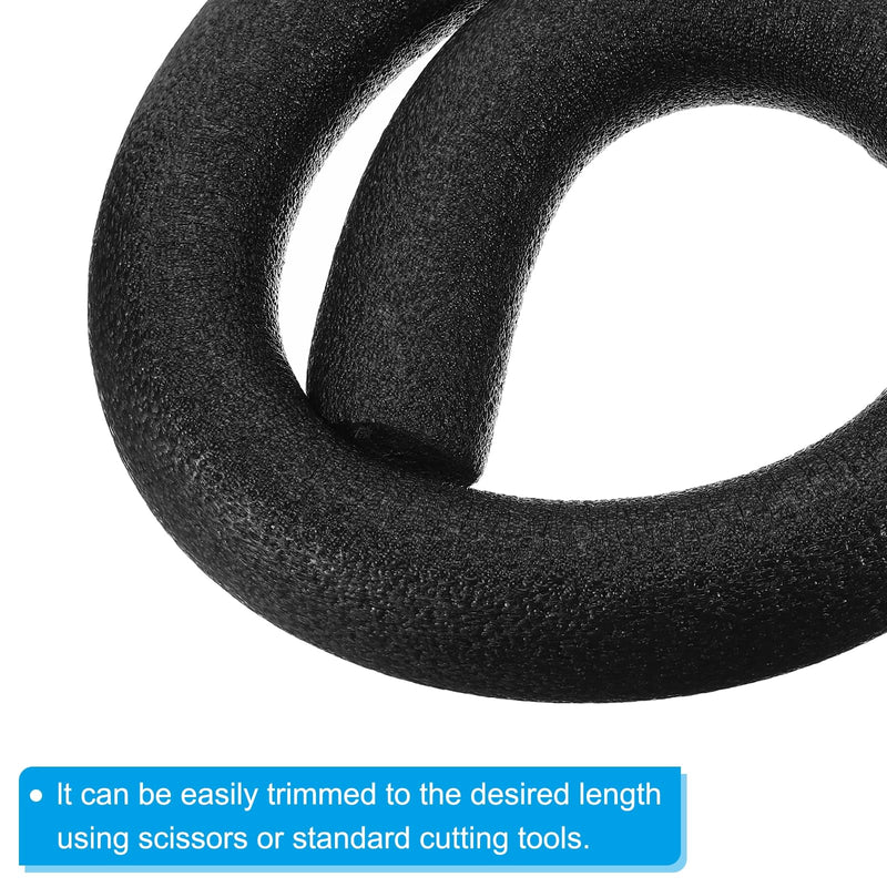 [Australia - AusPower] - PATIKIL 1-3/4 Inch x 3.28 Feet Backer Rod for Gaps and Joints, 2pcs Foam Rope Caulk Crack Joint Filler Roll Seal Weather Strip for Home Construction, Black 2 