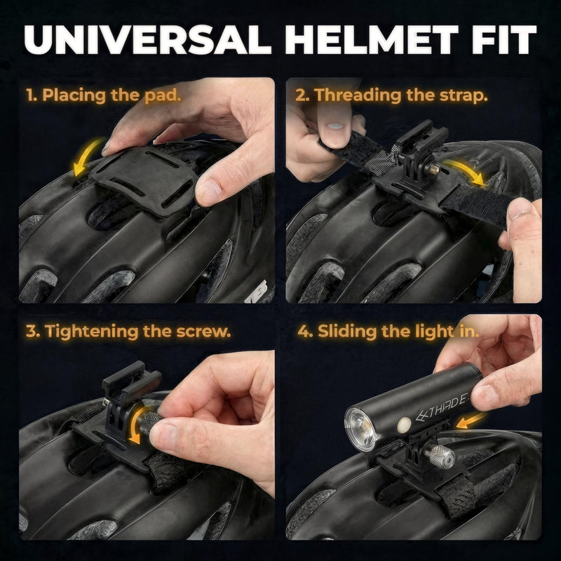 [Australia - AusPower] - BrighRoad 1000Lumens Bike Helmet Light, 5 Modes, 650ft High-Beam, IPX6 Waterproof Rechargeable Bike Light for Night Riding, Lightweight Mountain Bike Headlight, Smart Thermal Protection Bicycle Light 